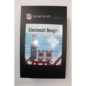 Cincinnati Bengals Wine Bottle Set 2x 12oz. Tumblers  1x Wine Bottle Bling Bling